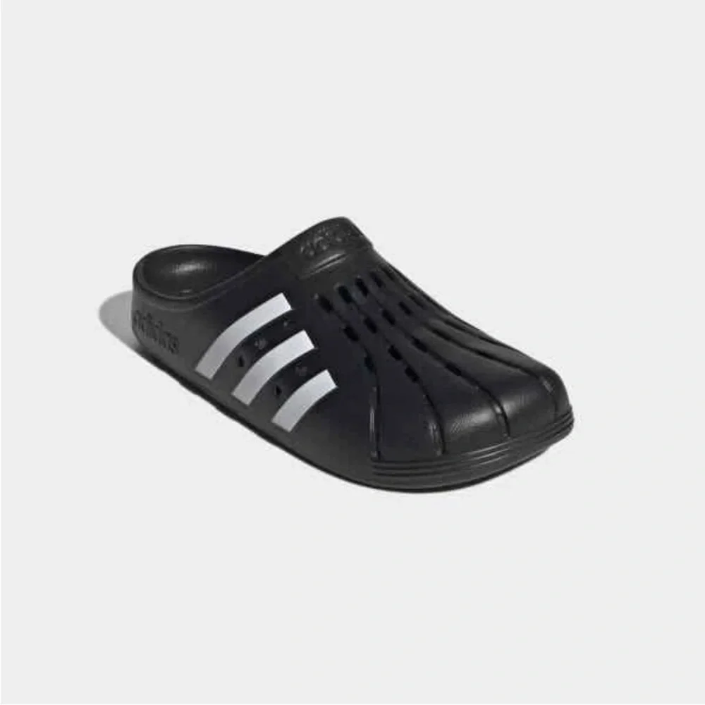Adidas Adilette Clogs Aqua Water Slide Sandals Black White